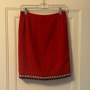Vintage Red Chanel Skirt